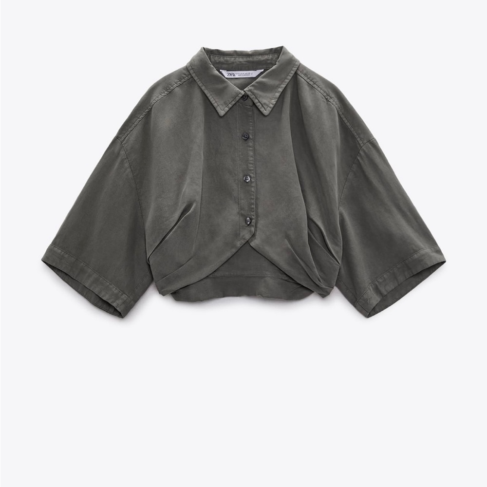 Zara Cropped button up